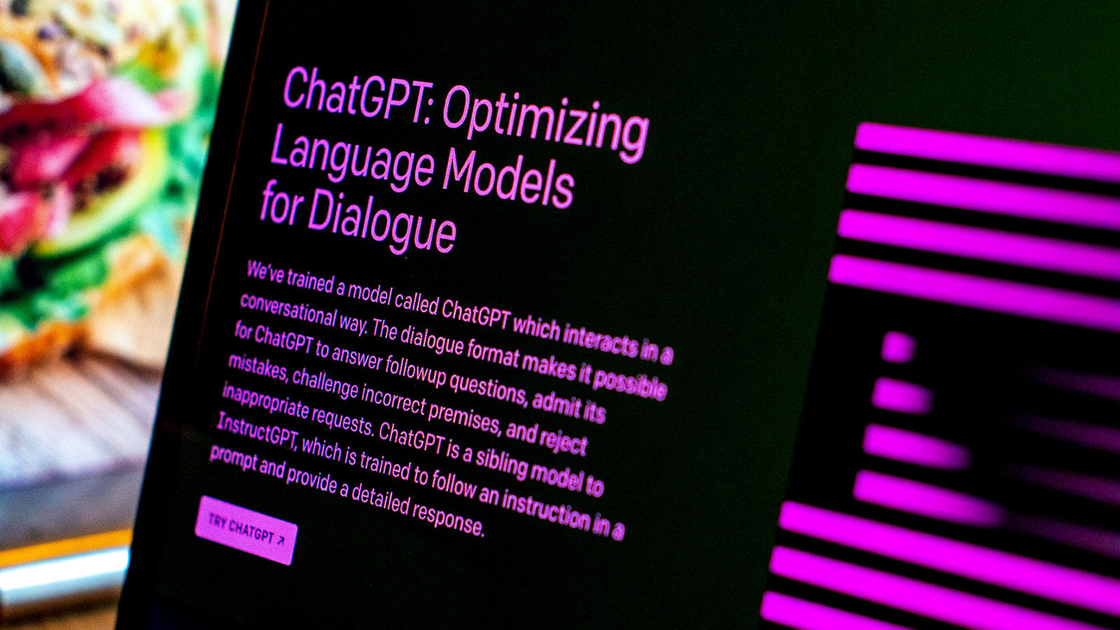 Computer screen show Chatgpt information